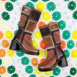 steve madden patchwork boots